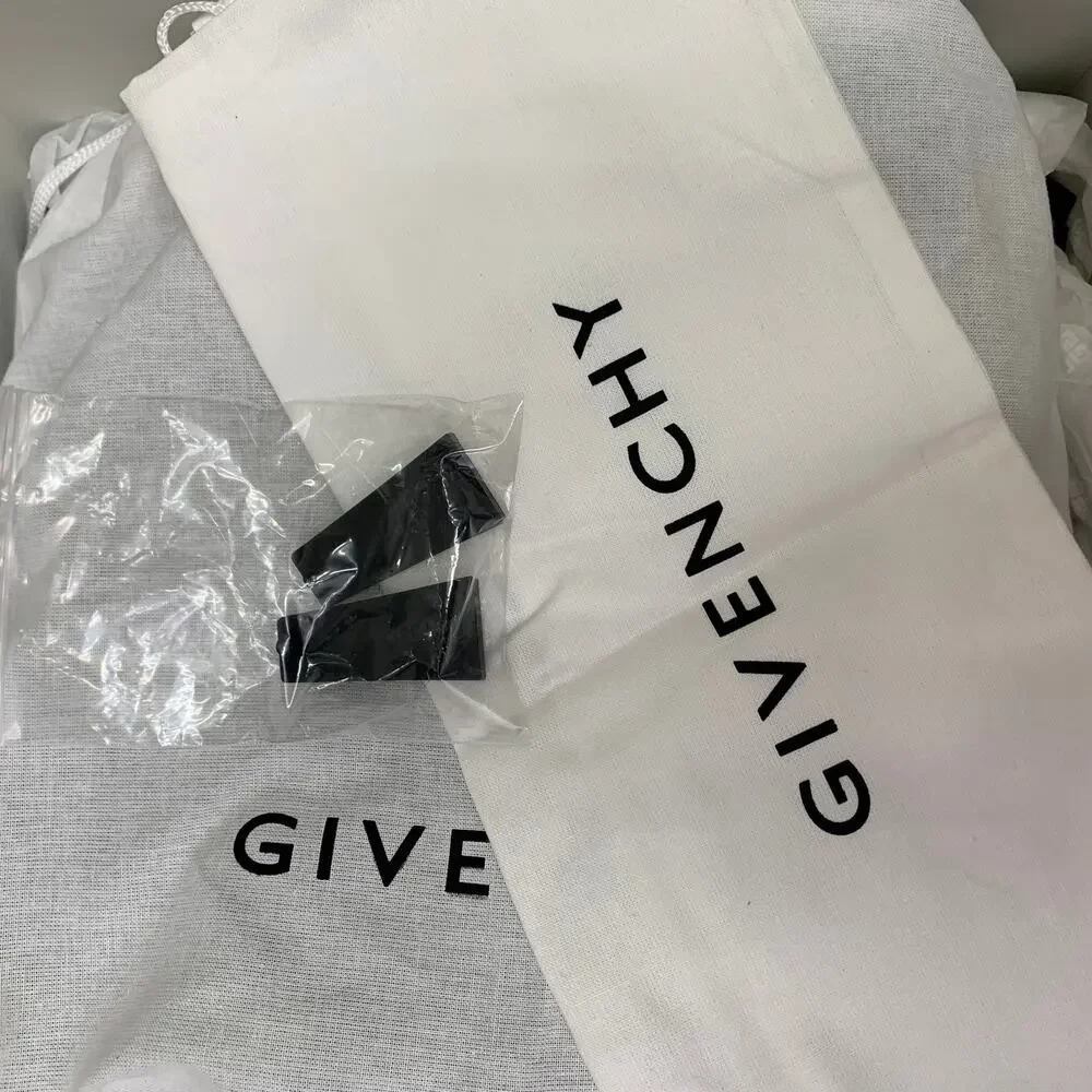 Givenchy Black Suede Gold Heel Slip On Bootie Womens Sz 10 with box extra heels - Picture 13 of 16